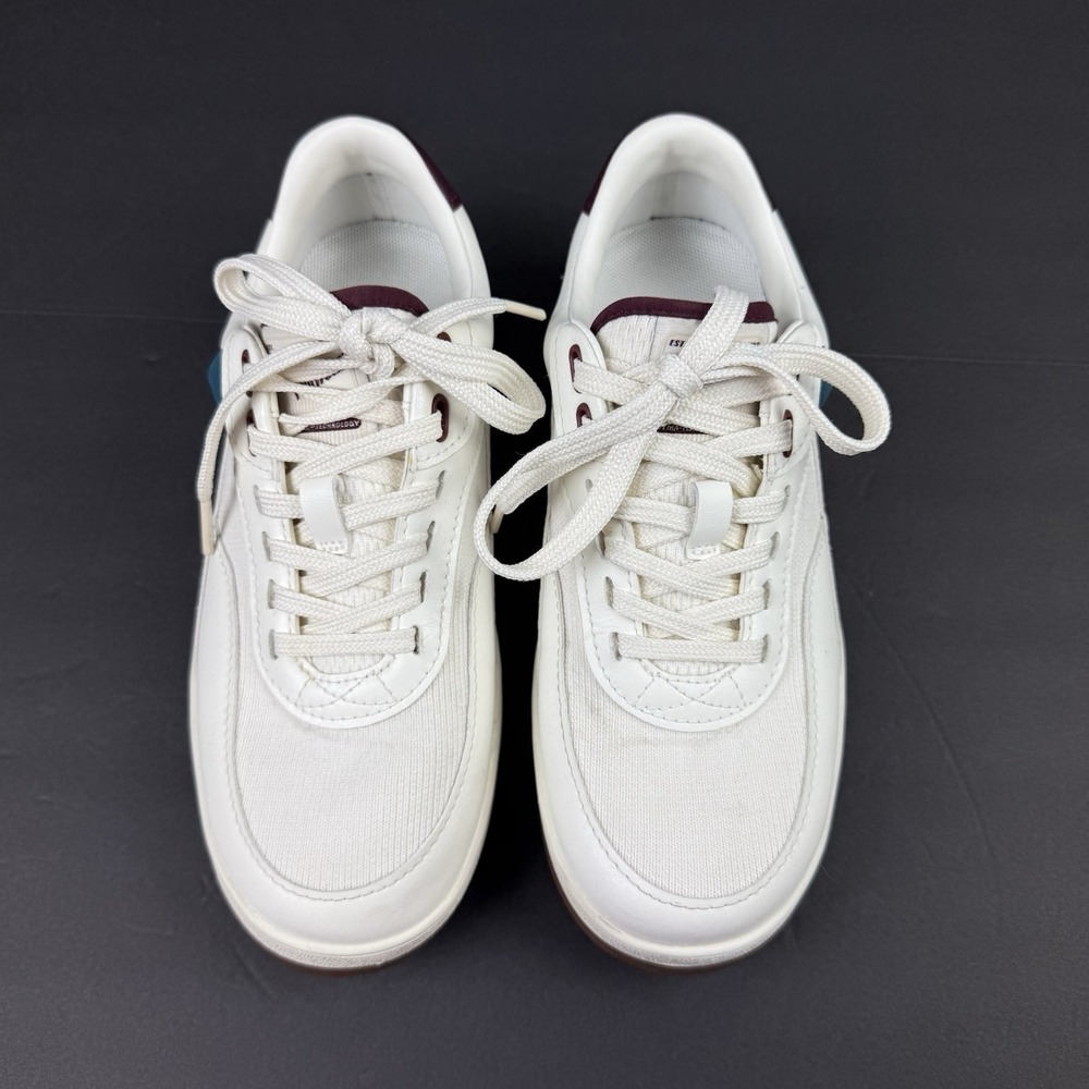 Vessi Courtside Sneakers 6 Womens Lace Up Athletic Shoes Sneaker Off‎ White